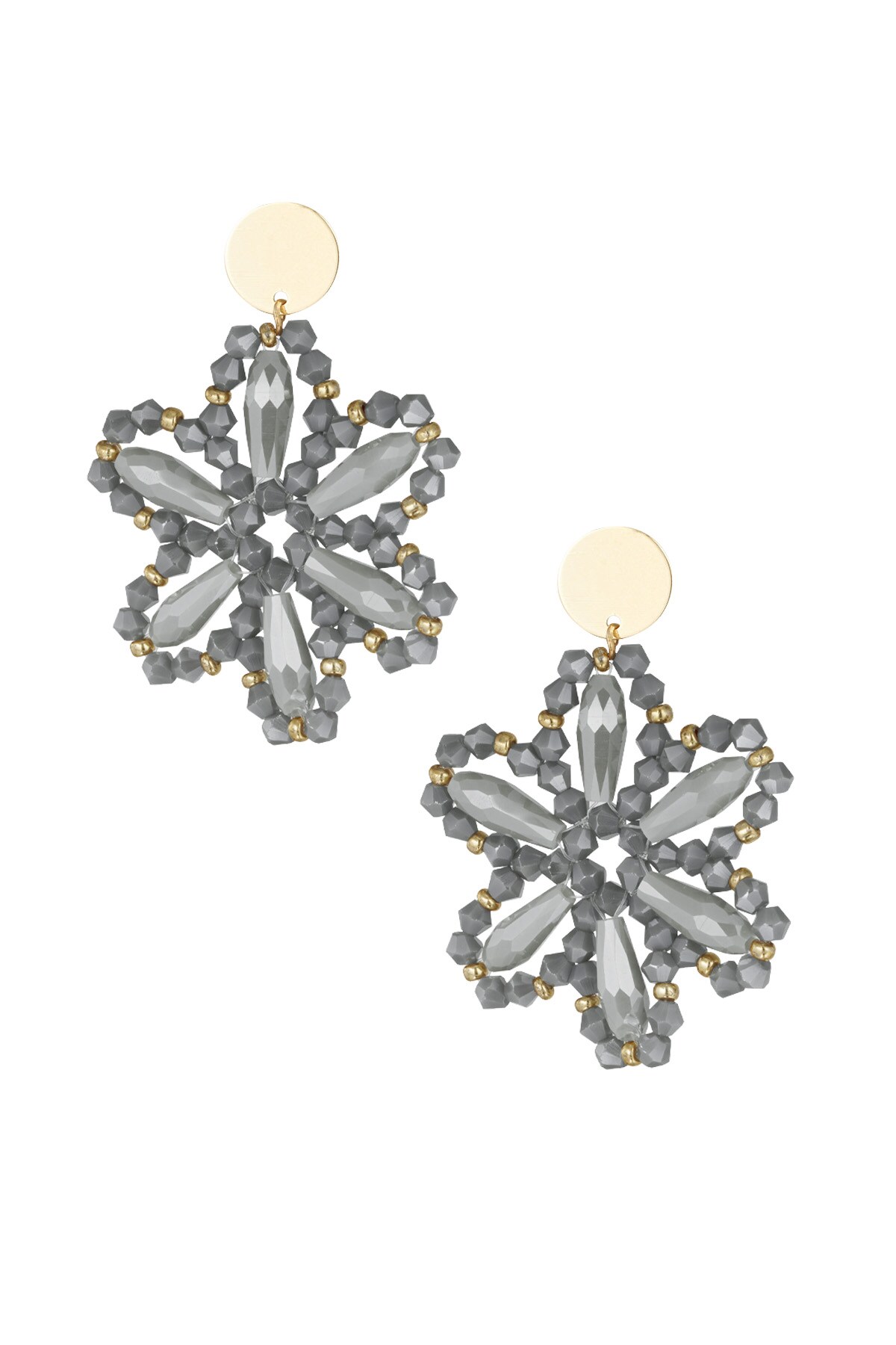 Floral dreams earrings - grey h5 