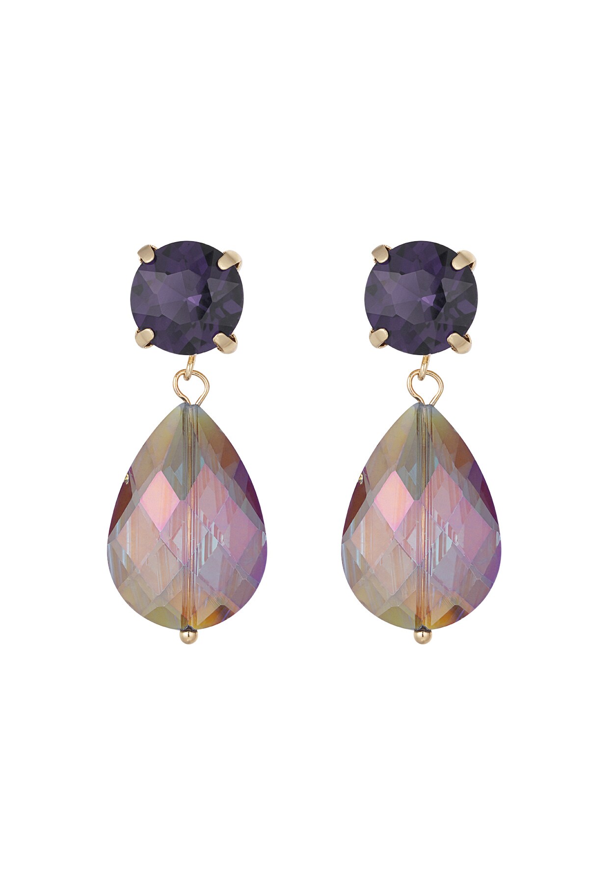 Earrings posh pardon - purple 