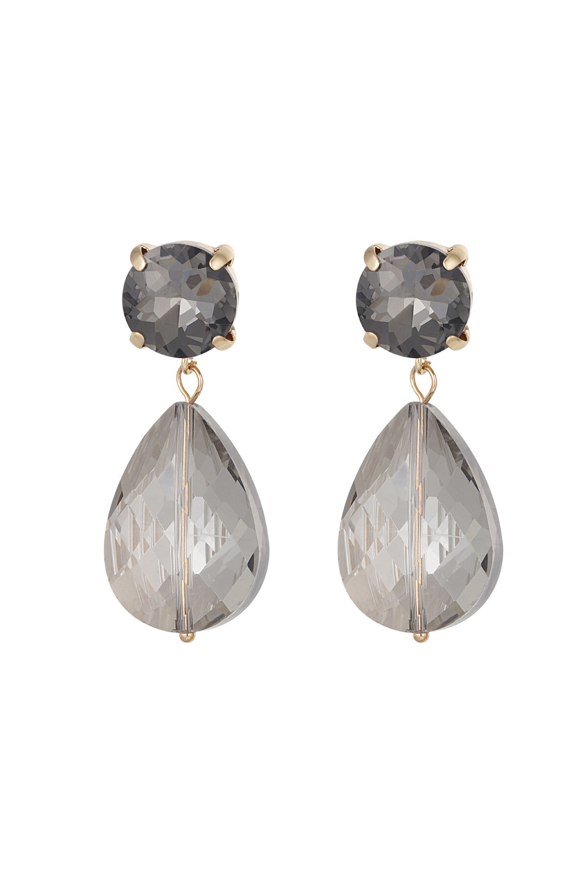 Earrings posh pardon - gray 