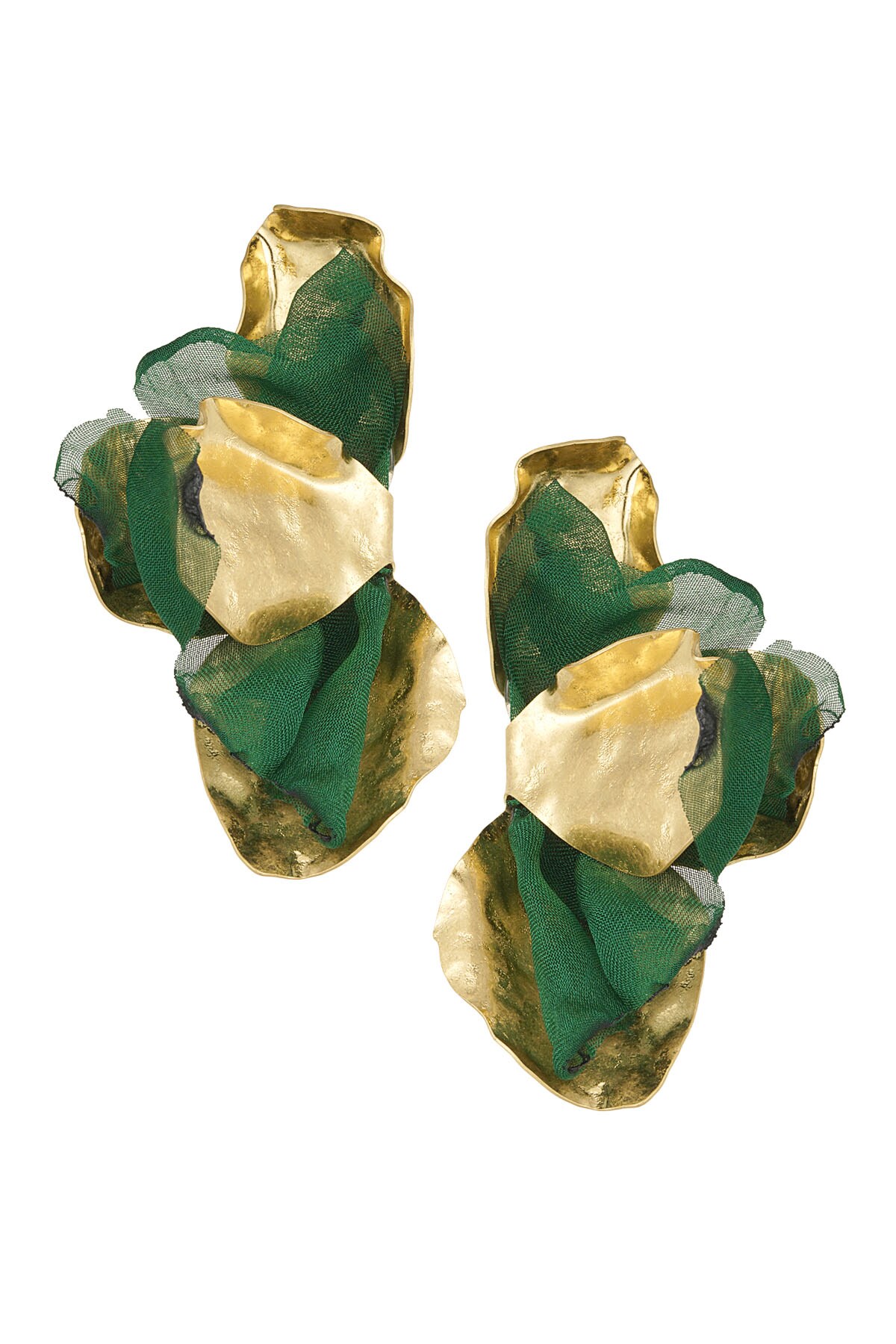 Fall statement earrings - green 