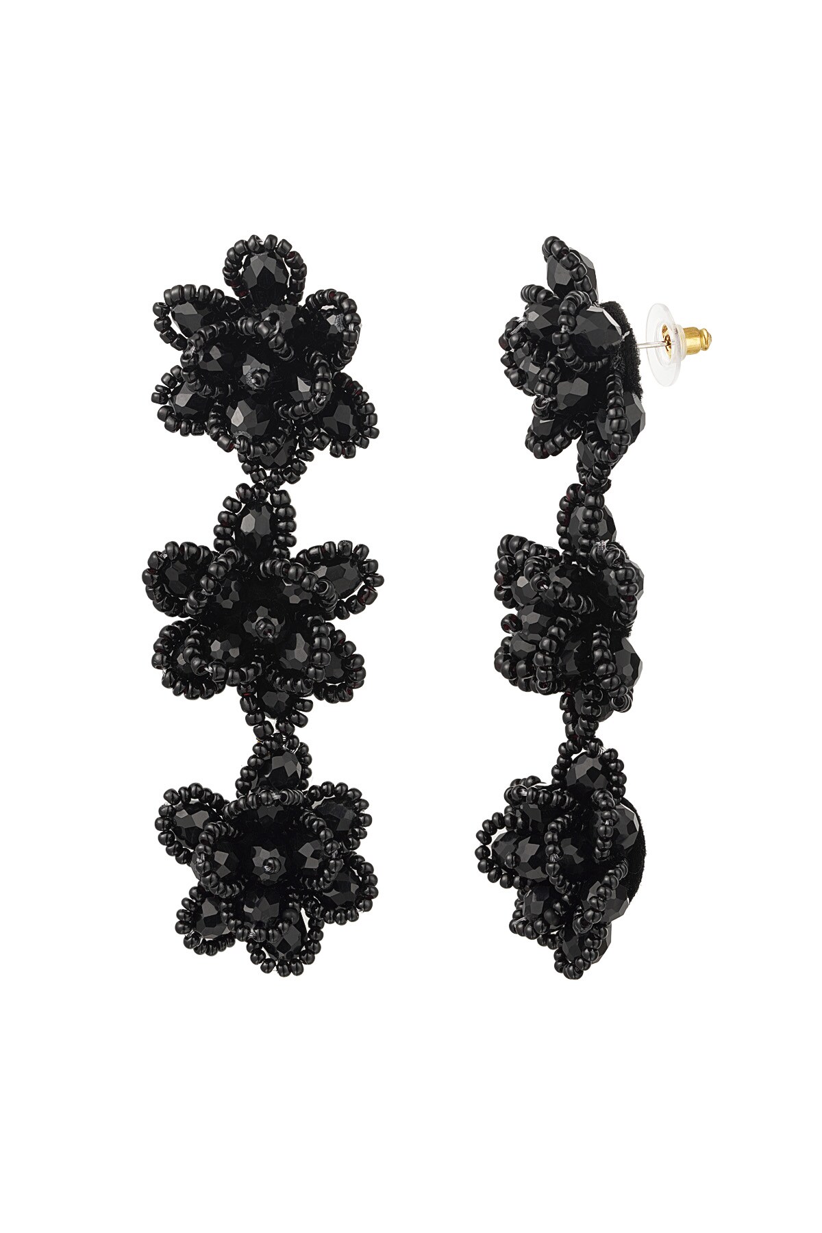 Blossom spring earrings - black h5 