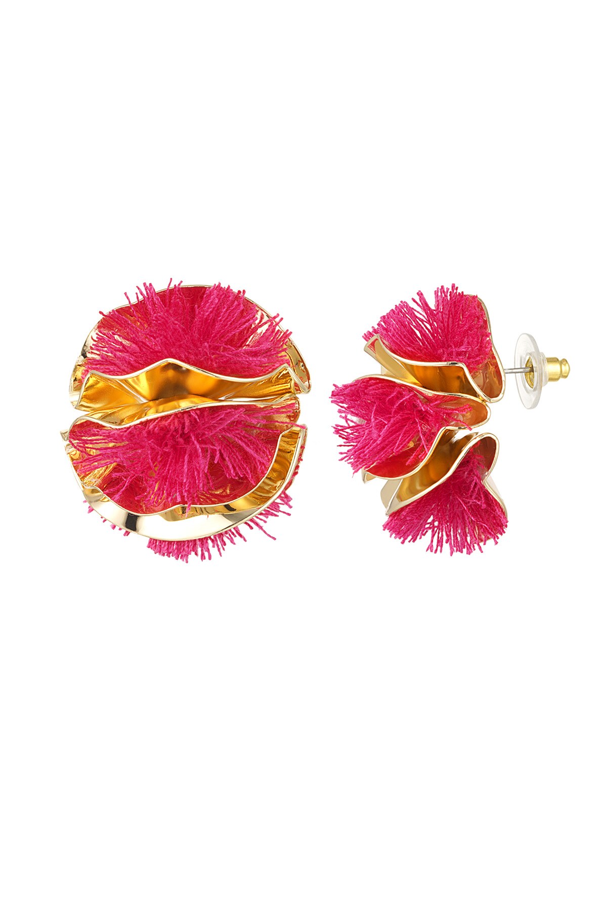 Colorful Flower statement earrings - pink h5 