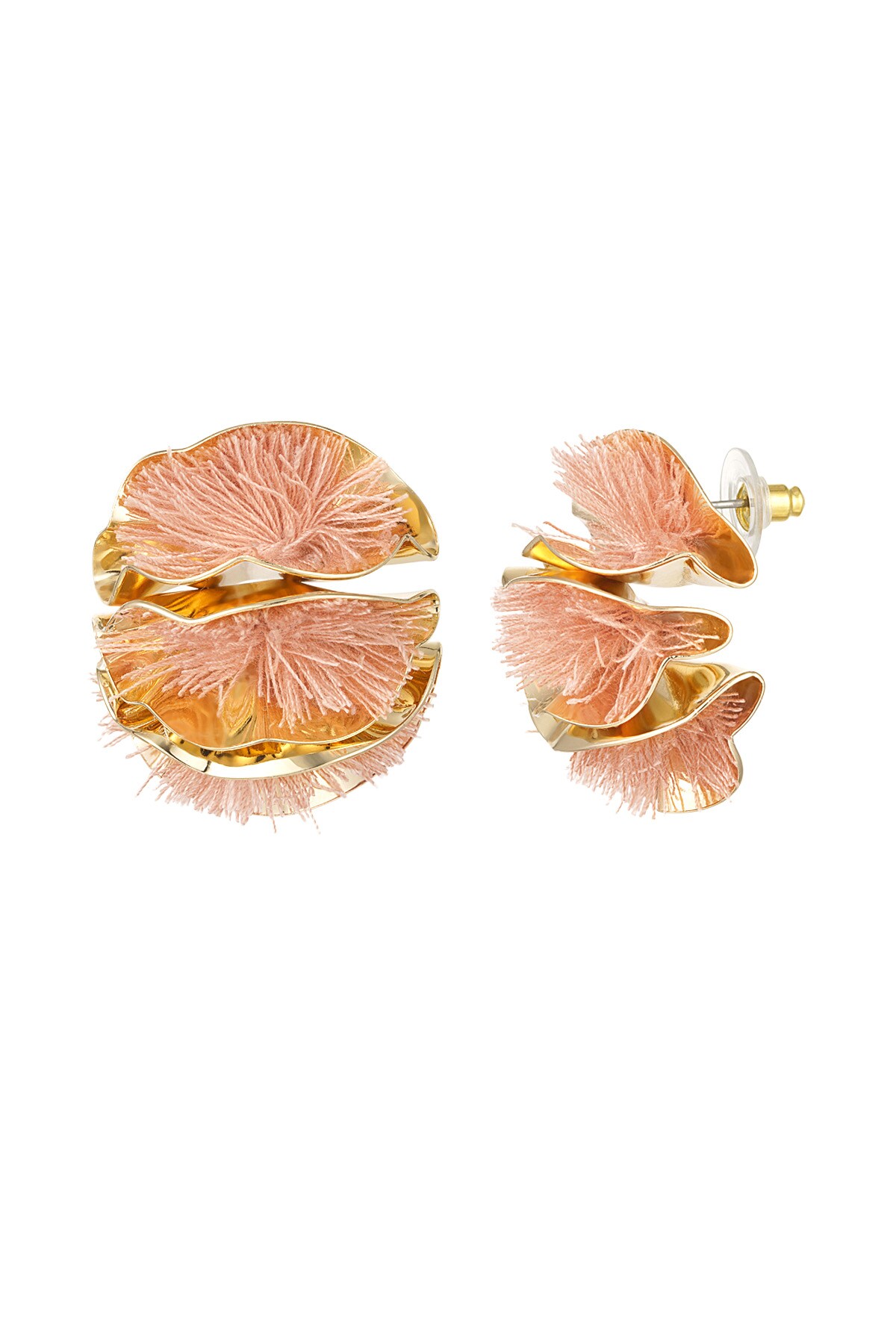 Colorful Flower statement earrings - light pink h5 