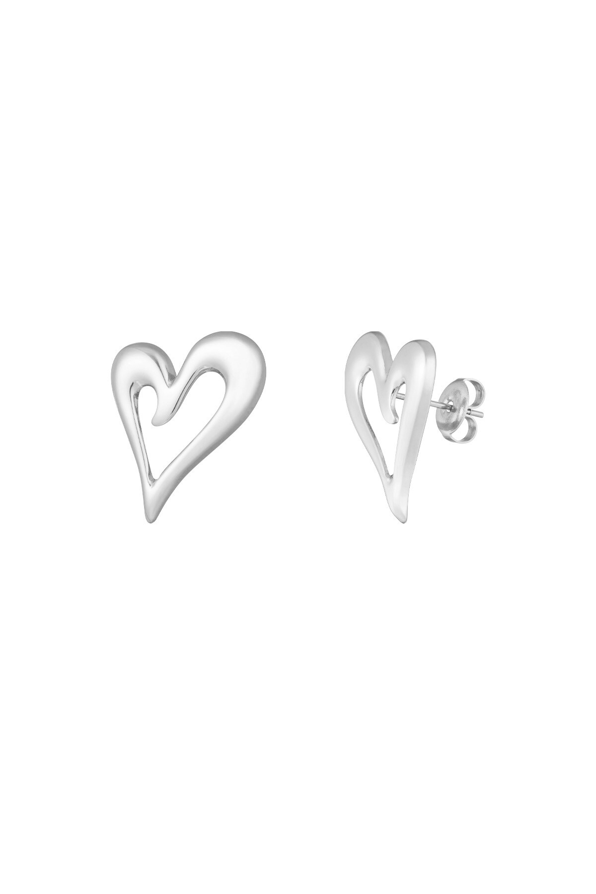 Feeling Loved earrings - Silver color h5 