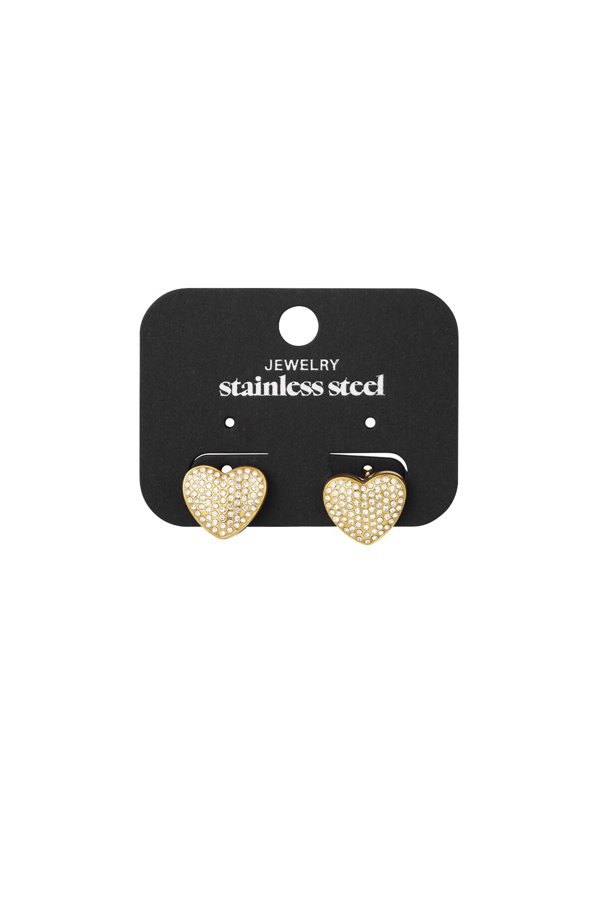 Earrings sparkle hearts - Gold color h5 Picture4