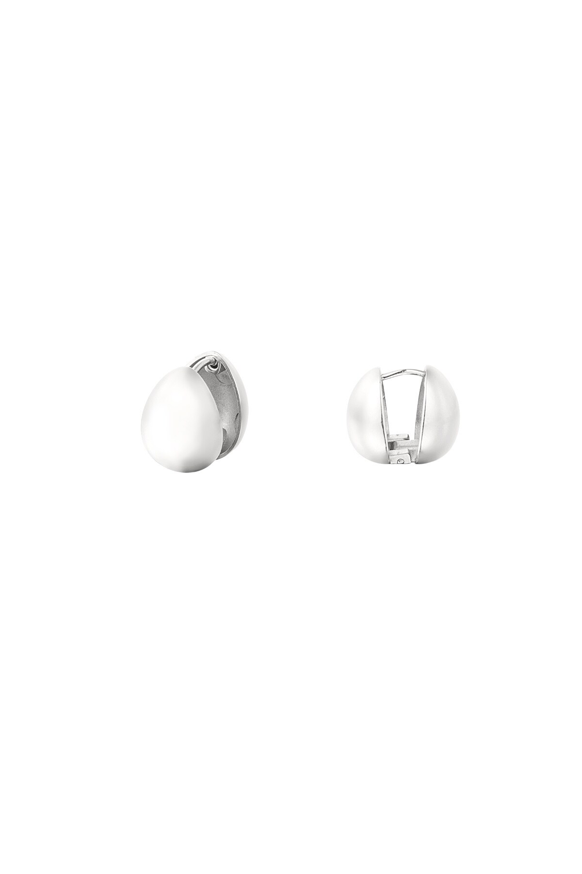 Earrings drop shape - Silver color h5 