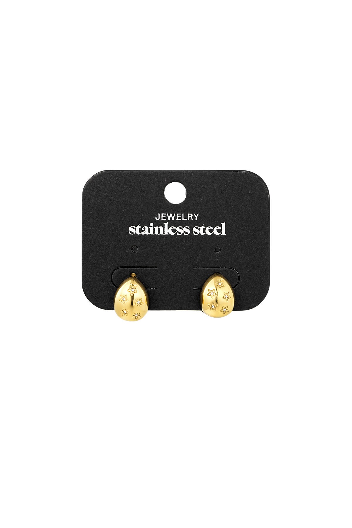 Earrings star babe - Gold color h5 Picture3