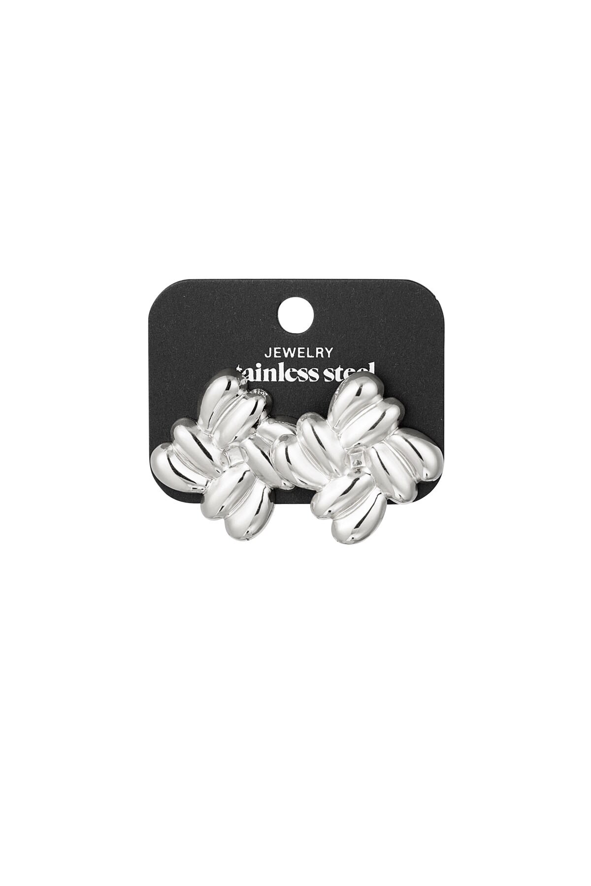 Earrings viral print - Silver color h5 Picture3