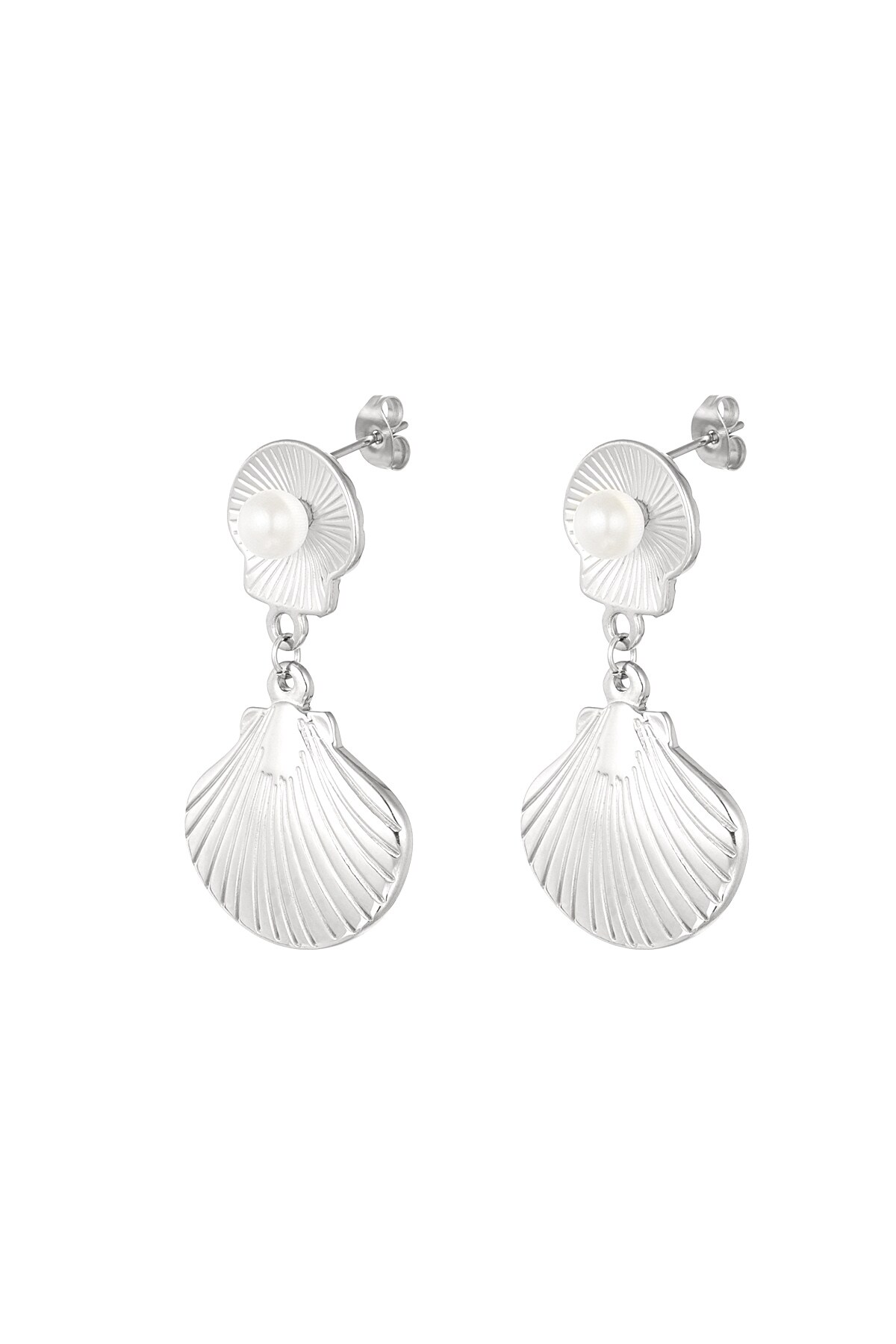 Earrings sea treasure - Silver color h5 