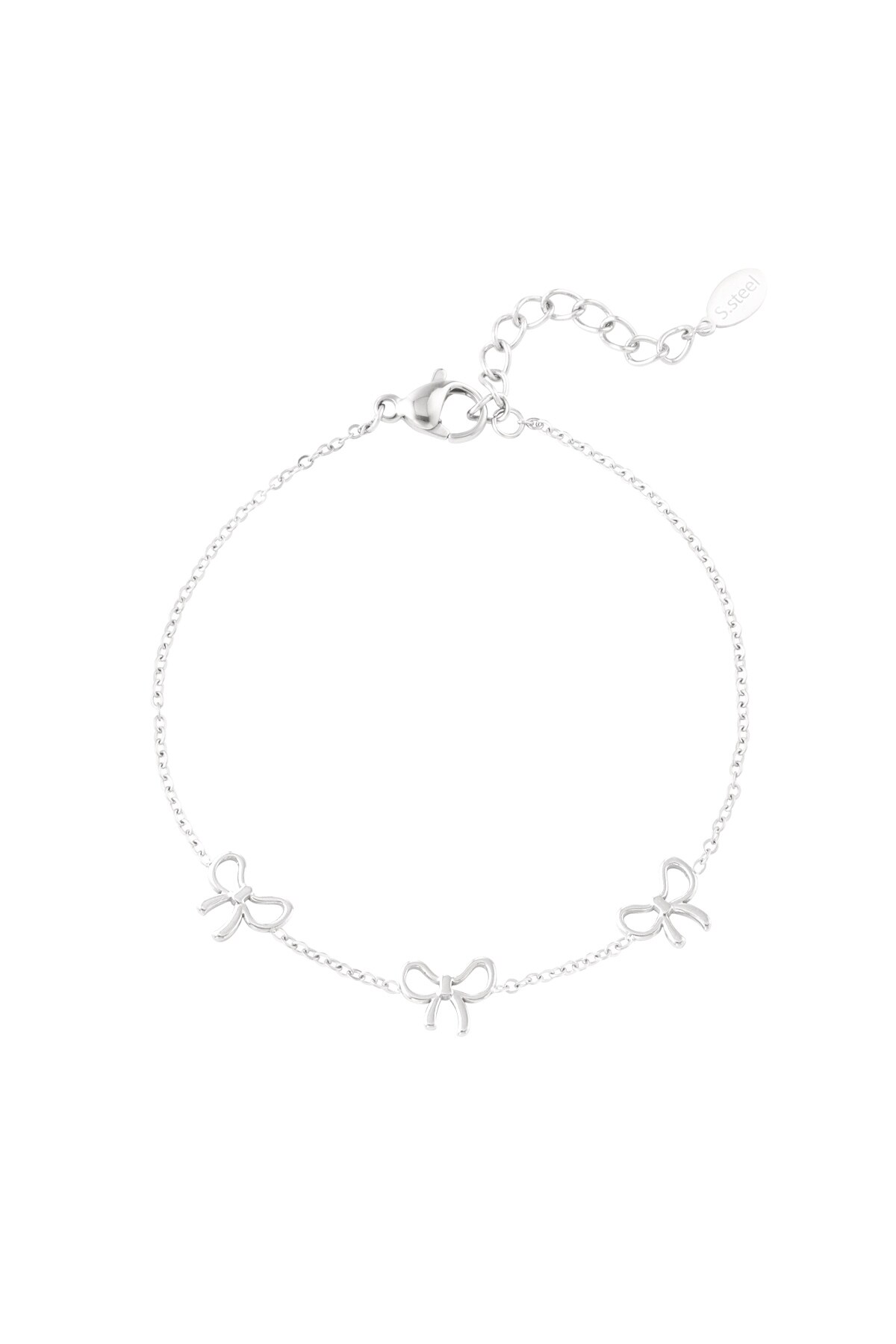  Charming Bows bracelet - Silver color h5 