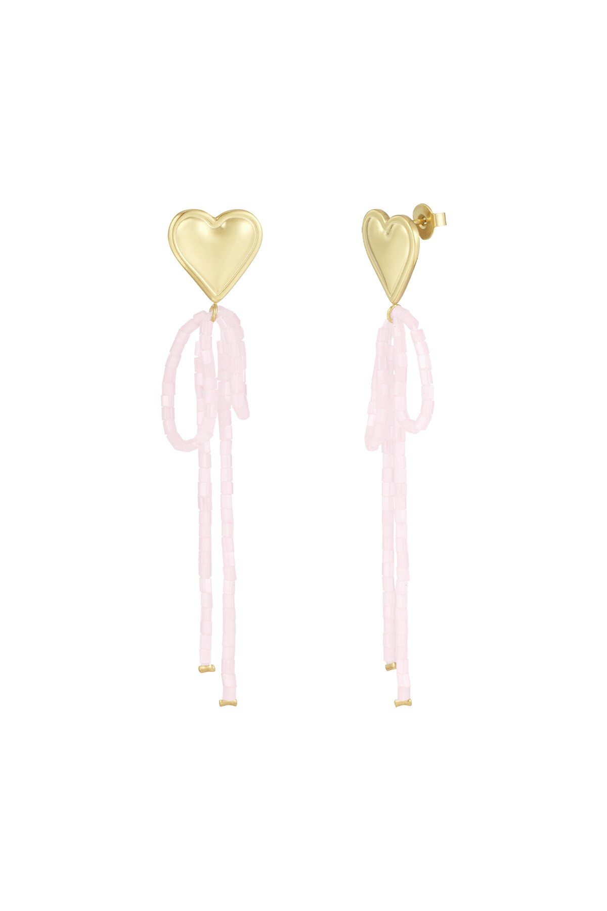 Earrings bow to my heart - rose gold h5 