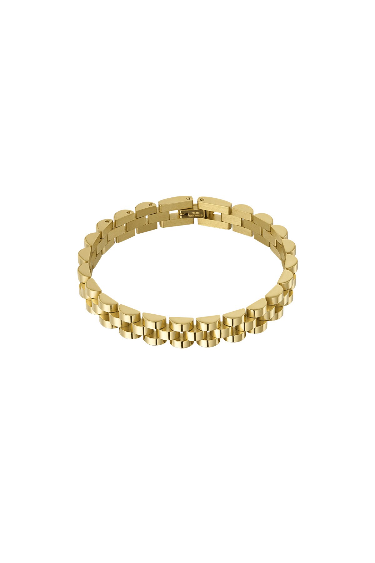 Classy link bracelet - Gold color h5 