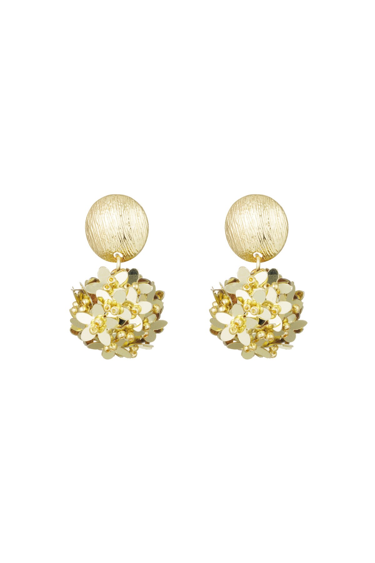 Pop of colour earrings - Gold color 