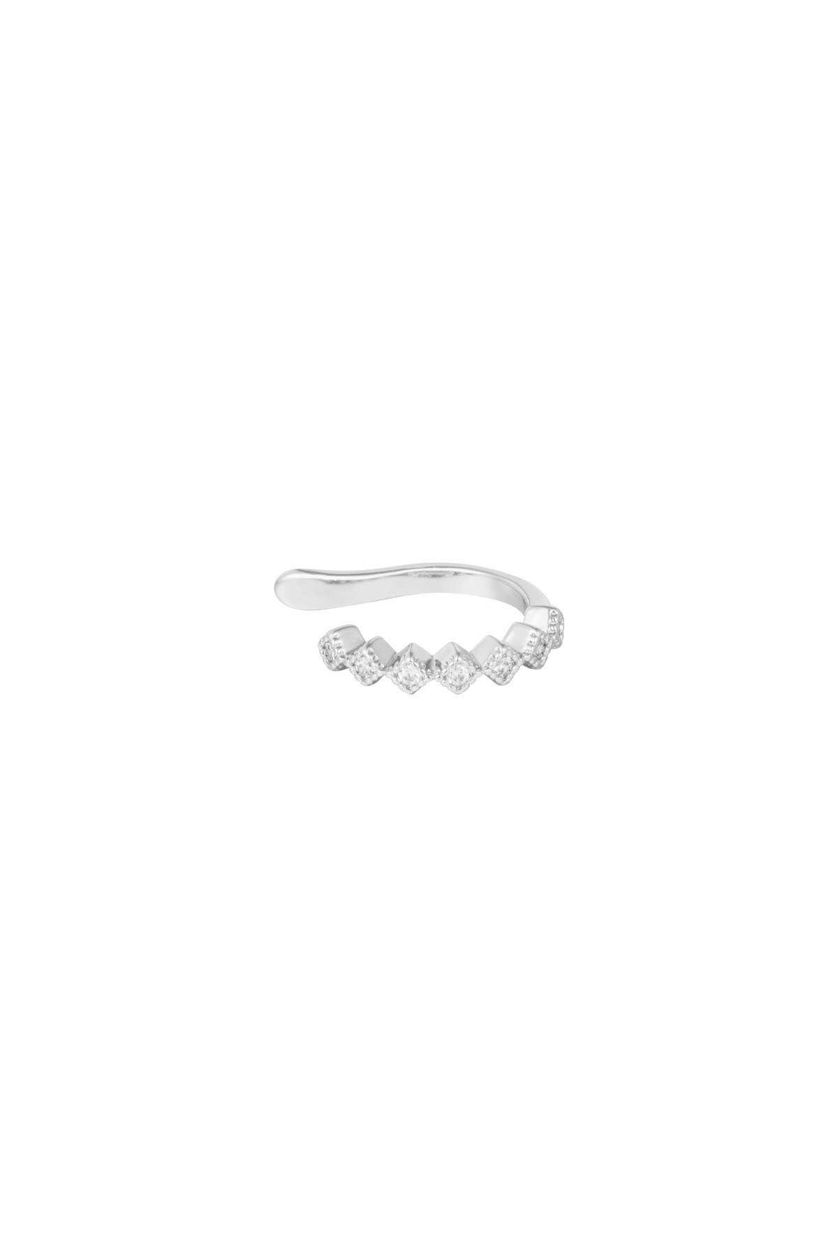 Earcuff Elegant Edge - Silver color h5 