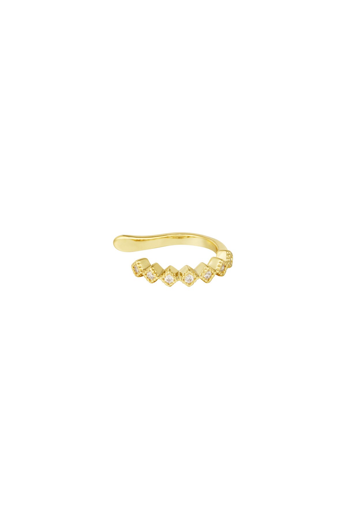 Earcuff Elegant Edge - Gold color h5 