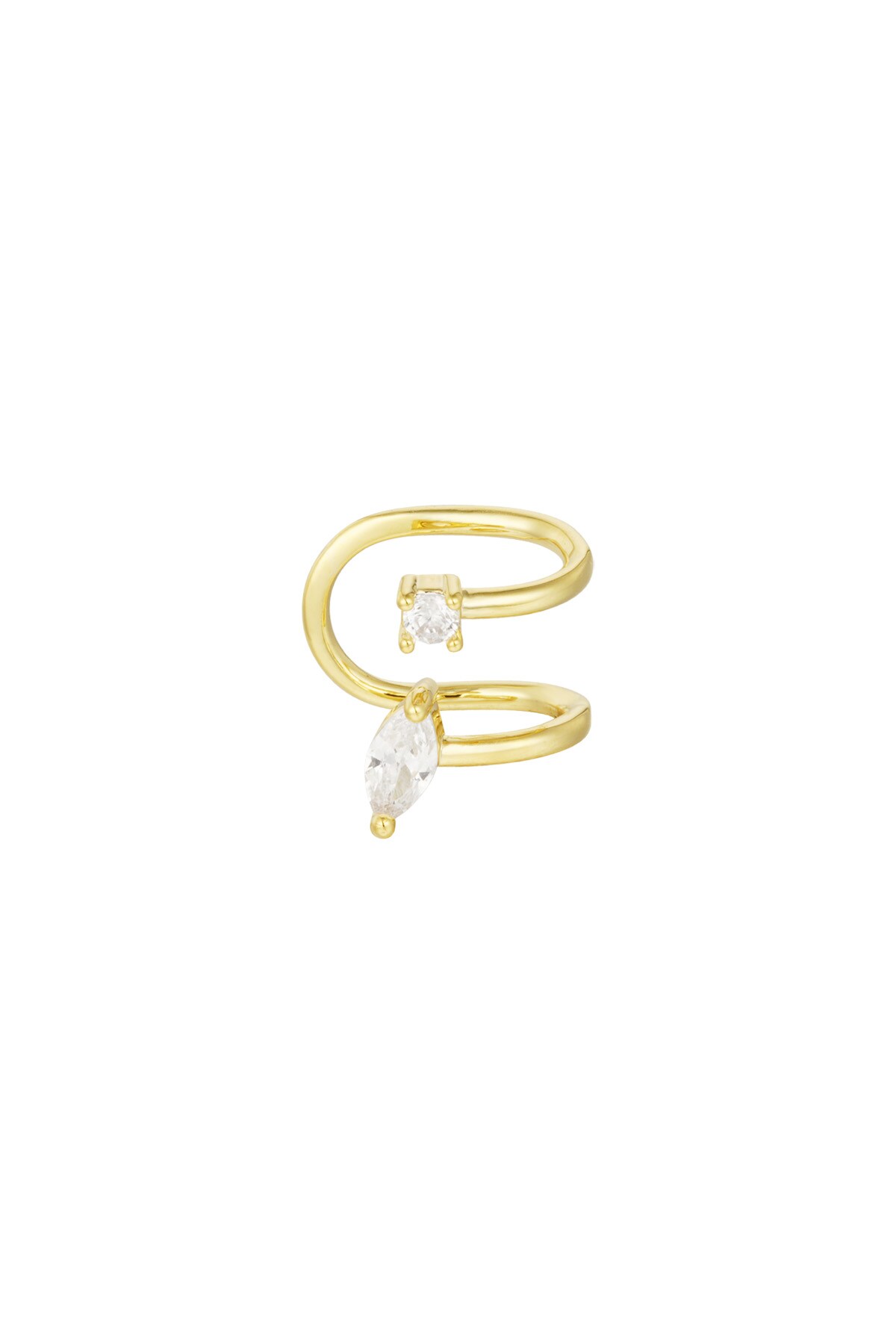 Earcuff Elegant Shimmer - Gold color h5 