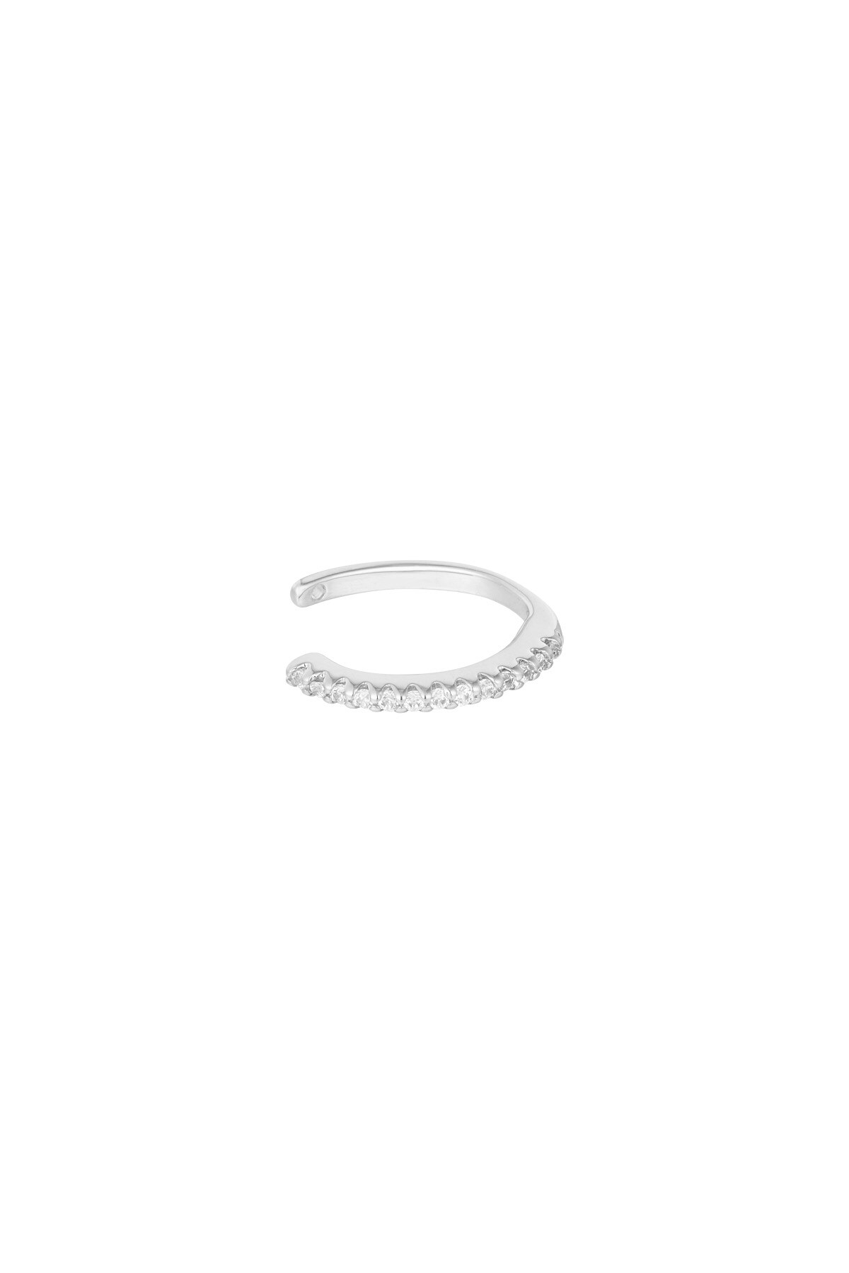 Earcuff Diamond Glow - Silver color h5 