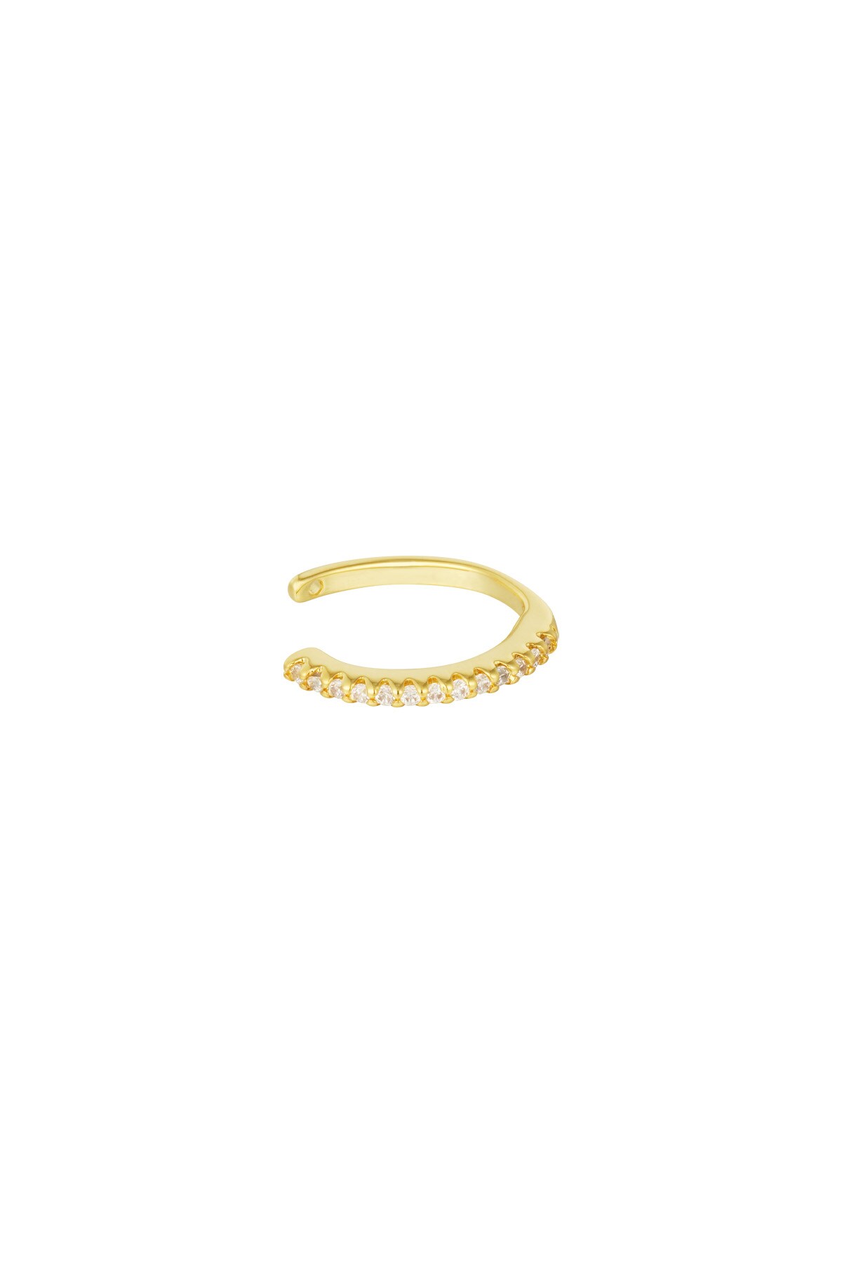 Earcuff Diamond Glow - Gold color h5 