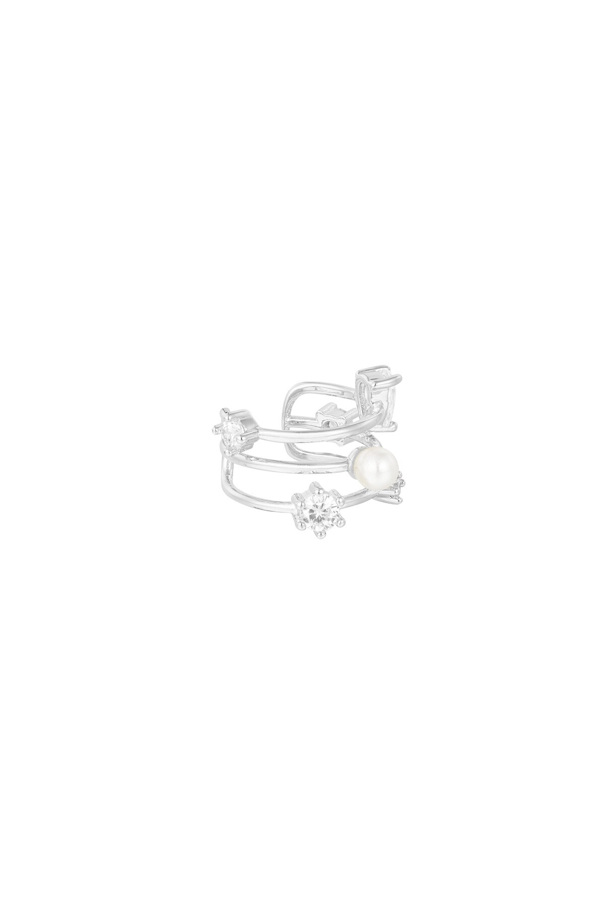 Earcuff Pearl Glow - Silver color h5 Picture4