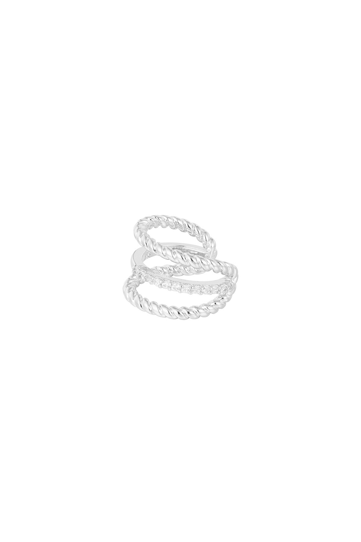 Earcuff Twisted - Silver color h5 