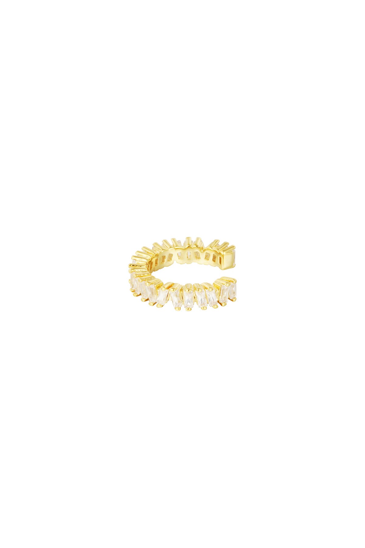 Earcuff Bold Sparkle - Gold color h5 