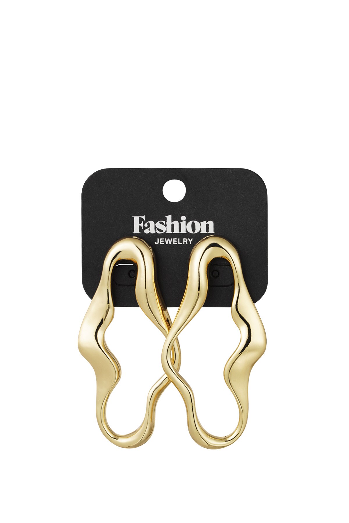 Organic statement earrings - Gold color h5 Picture3