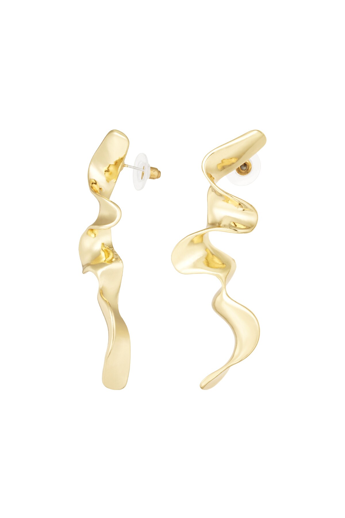 Delicate swirl earrings - Gold color 