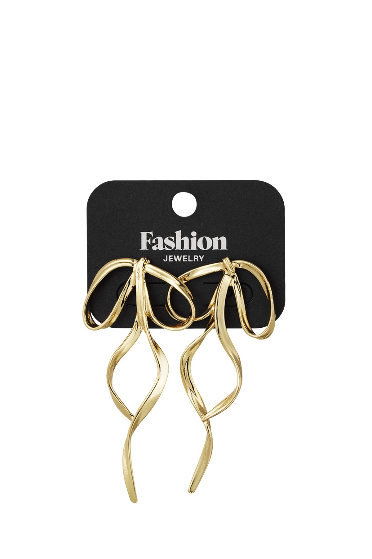 Playful Bow earrings - Gold color h5 Picture3