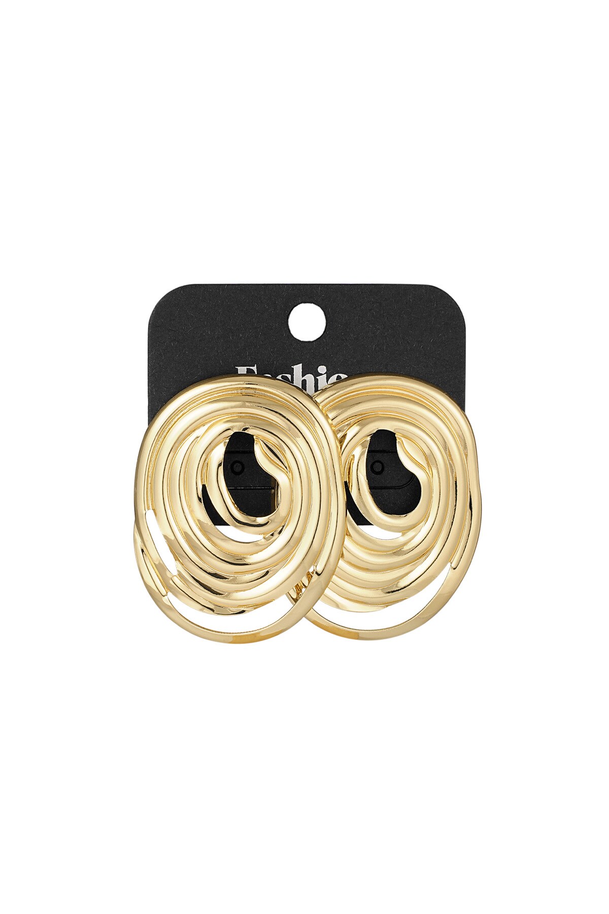 Timeless loop earrings - Gold color h5 Picture3