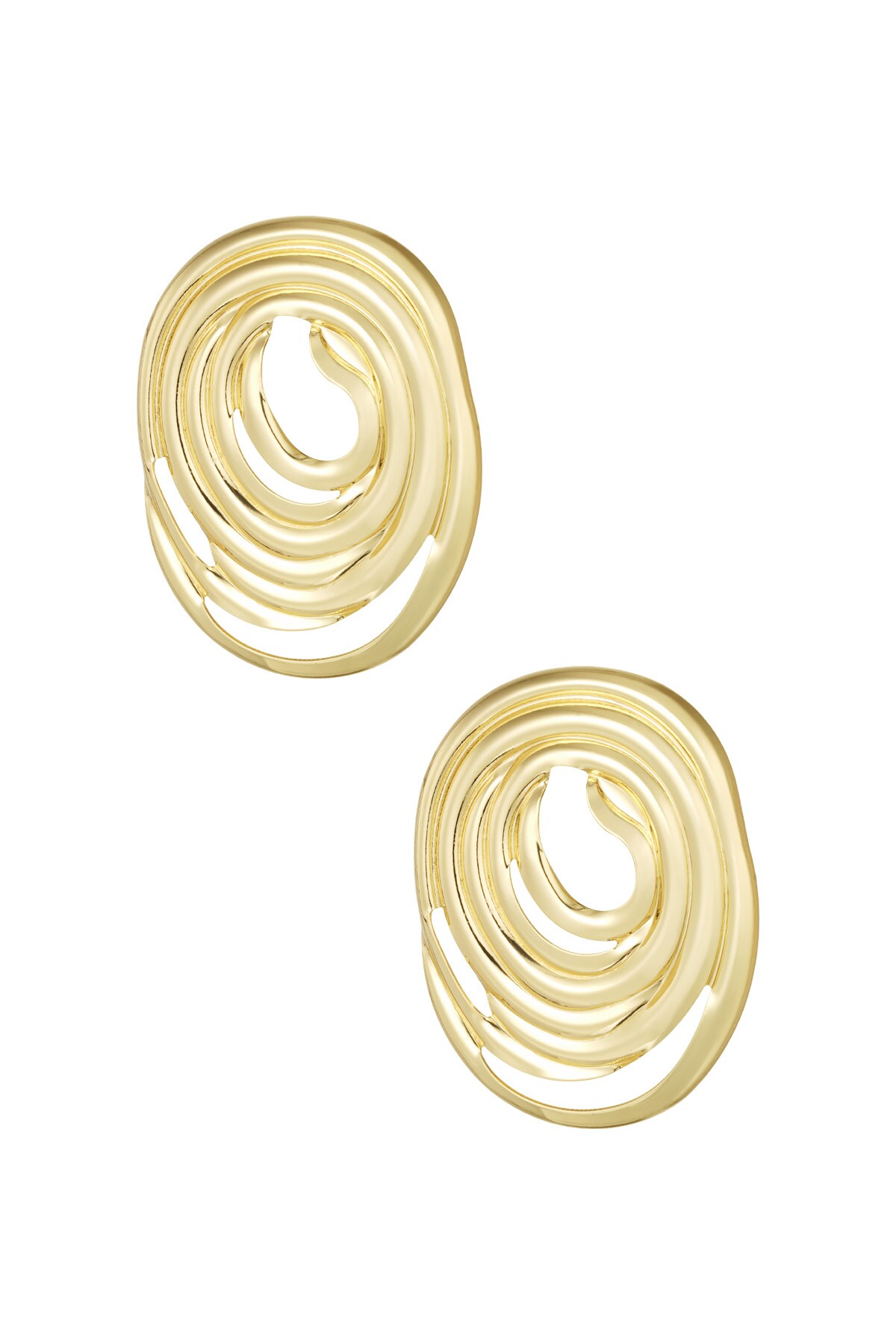 Timeless loop earrings - Gold color h5 