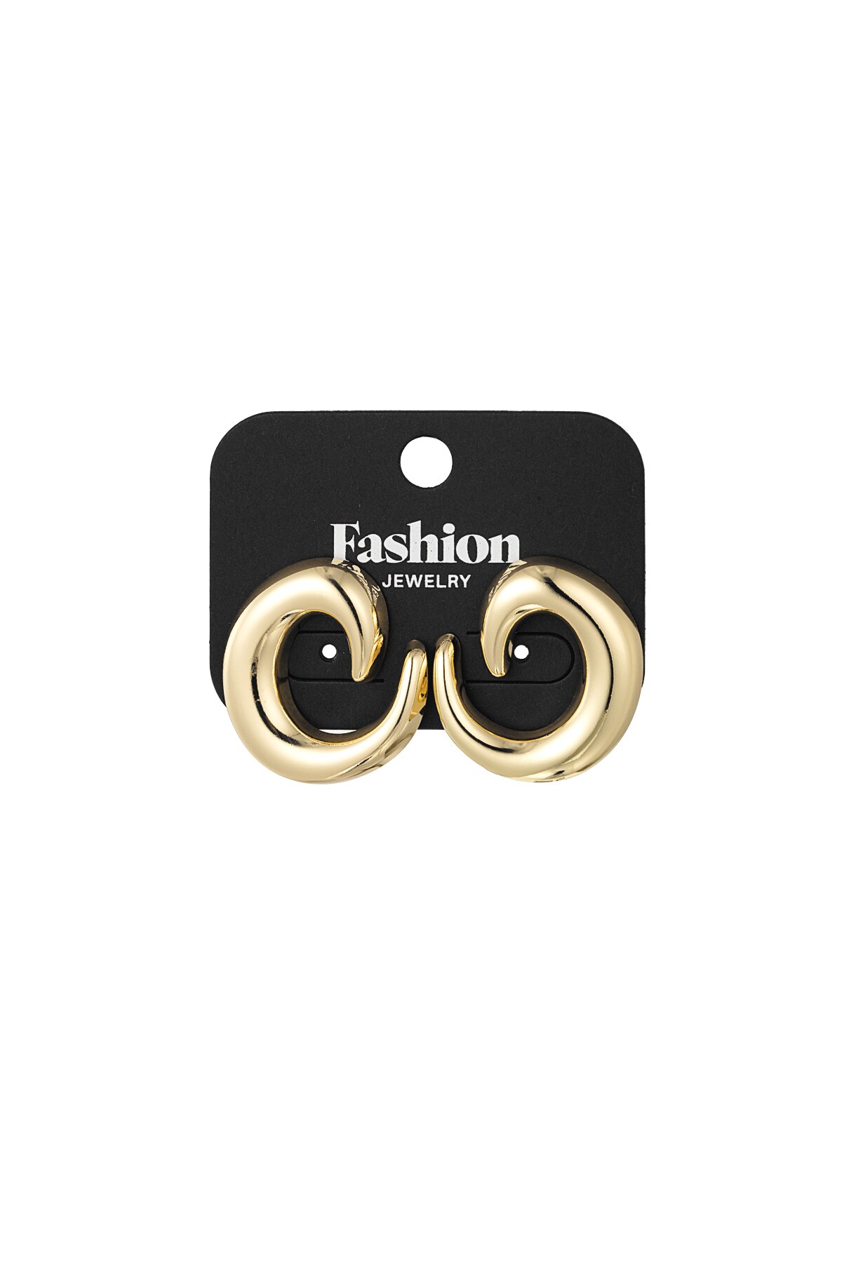 Chic swirl earrings - Gold color h5 Picture3