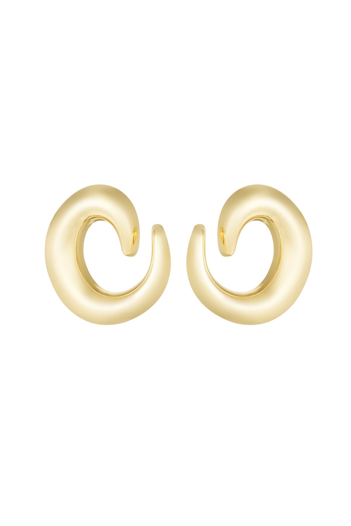 Chic swirl earrings - Gold color 