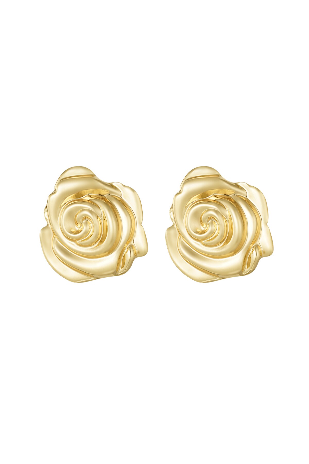 Wild rose earrings - Gold color h5 