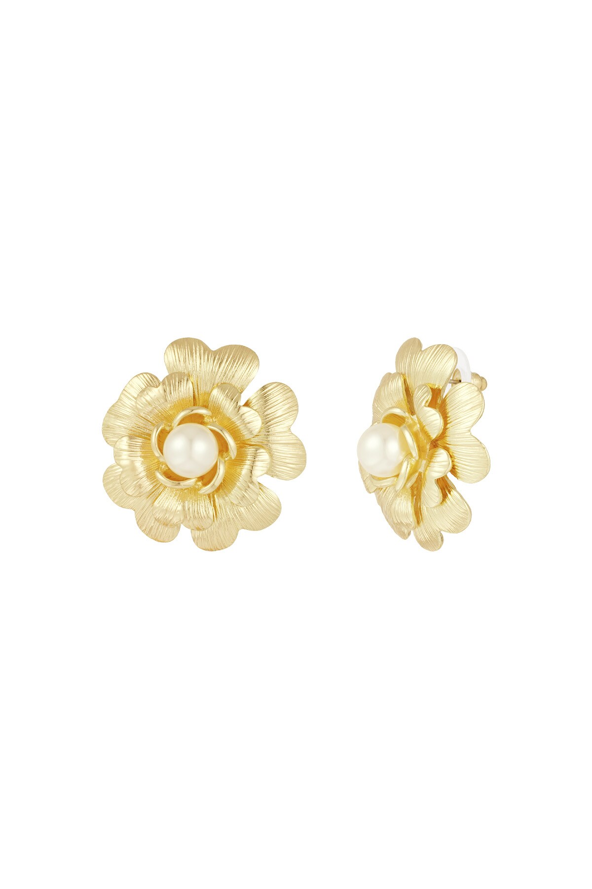 Pearly Bloom earrings - Gold color 