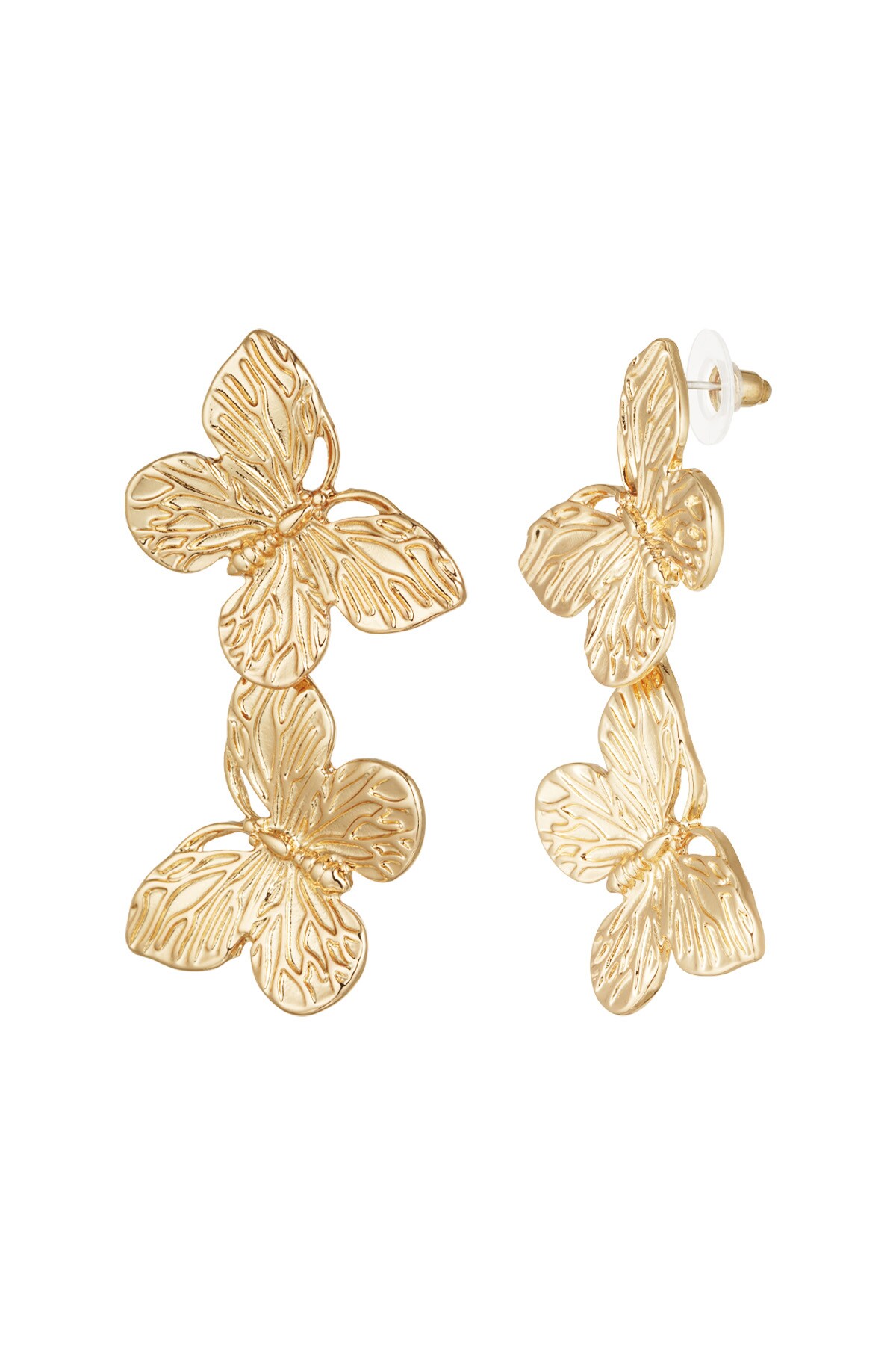 Delicate wings earrings - Gold color 