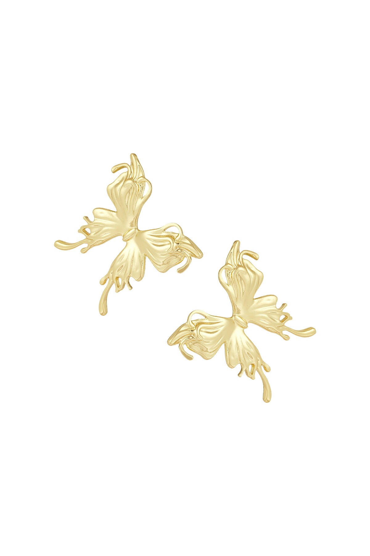 Elegant wings earrings - Gold color h5 