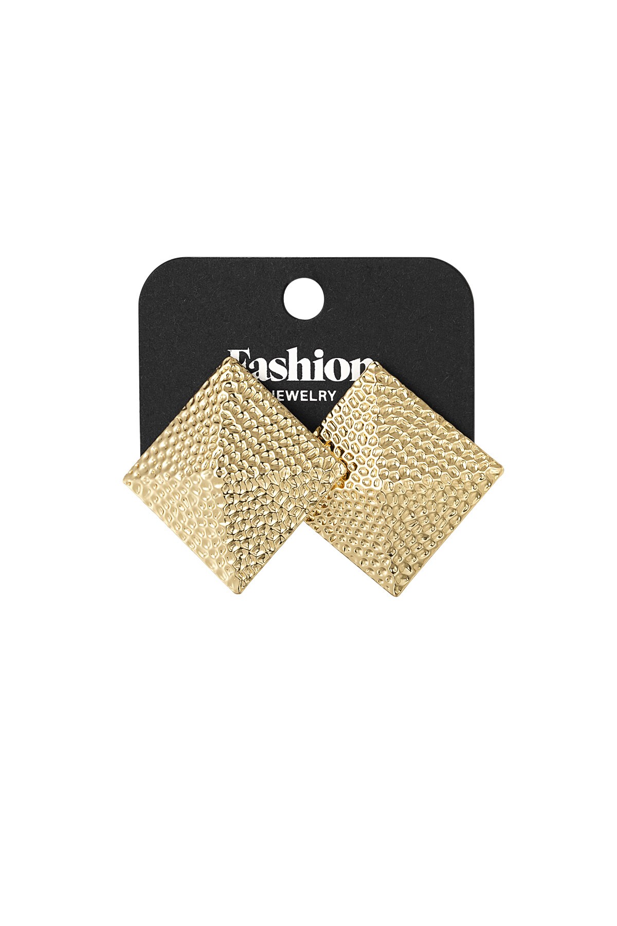 Earrings pure pyramid - Gold color h5 Picture3