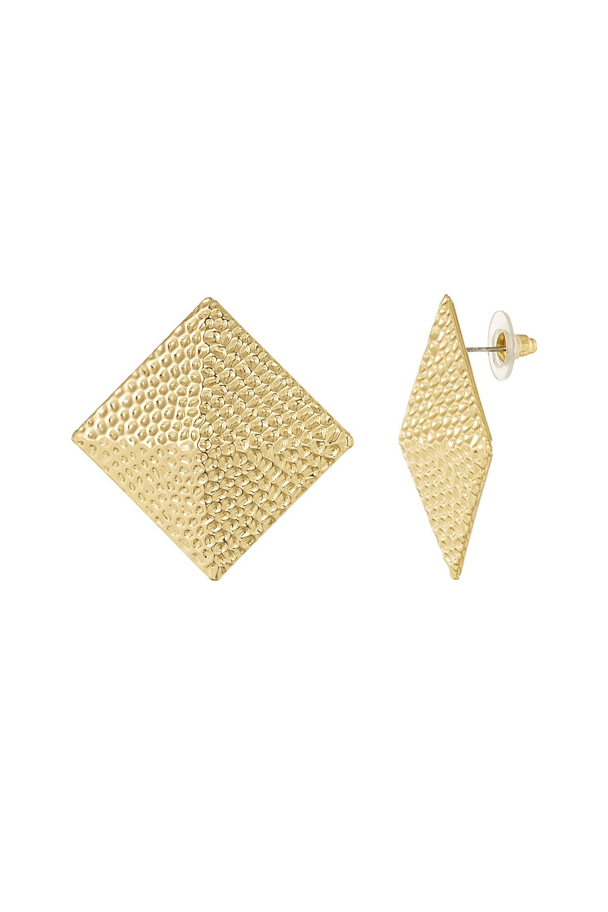 Earrings pure pyramid - Gold color h5 