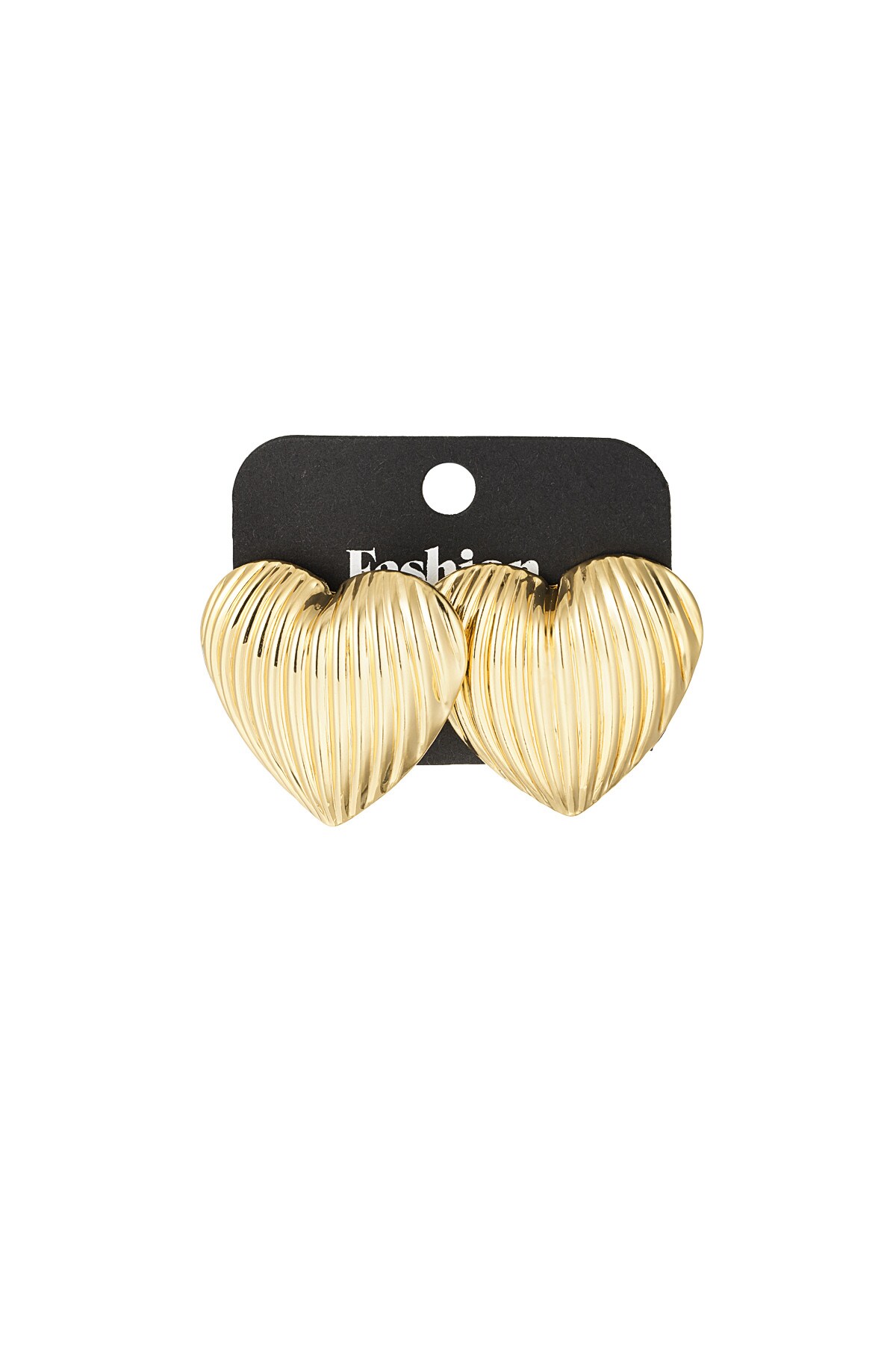 groovy heart earrings - Gold color h5 Picture3