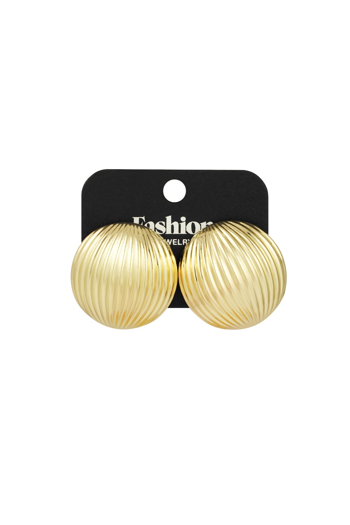 Chic textured earrings - Gold color h5 Picture3