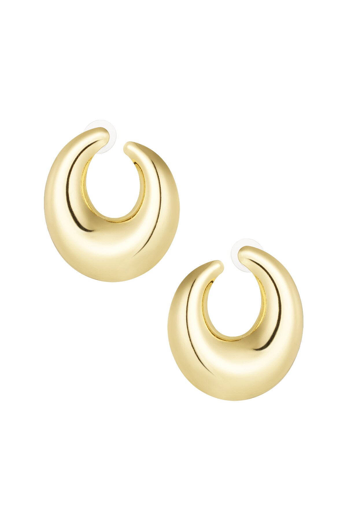 Elegant arc earrings - Gold color h5 