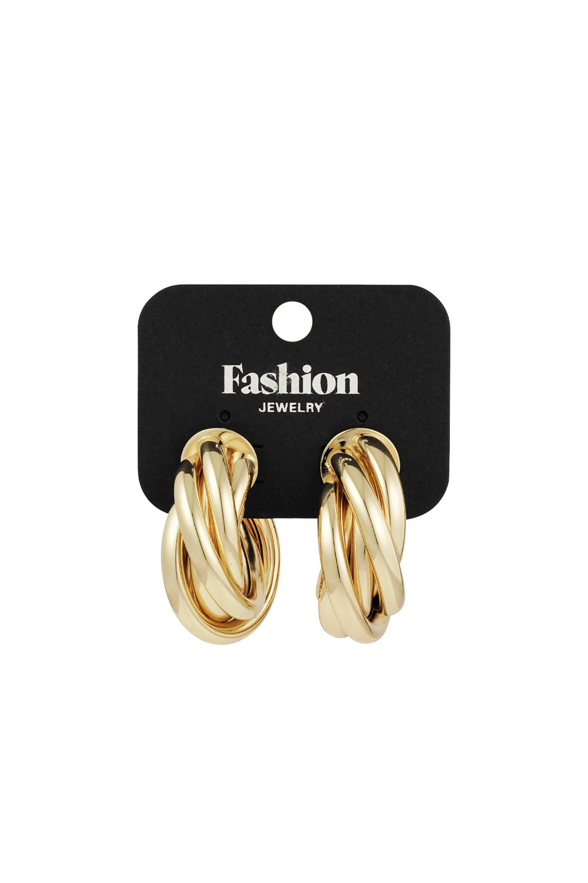 Twist & Twirl Hoops earrings - Gold color Picture3