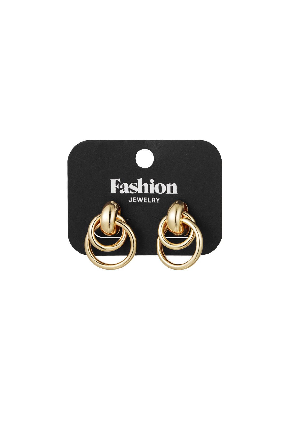 Earrings glamour drop - Gold color h5 Picture3