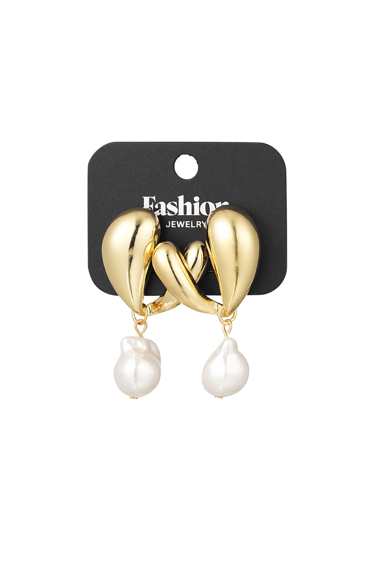 Earrings pearl manifest - Gold color Picture3