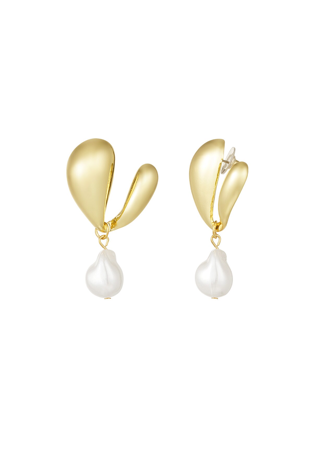 Earrings pearl manifest - Gold color h5 