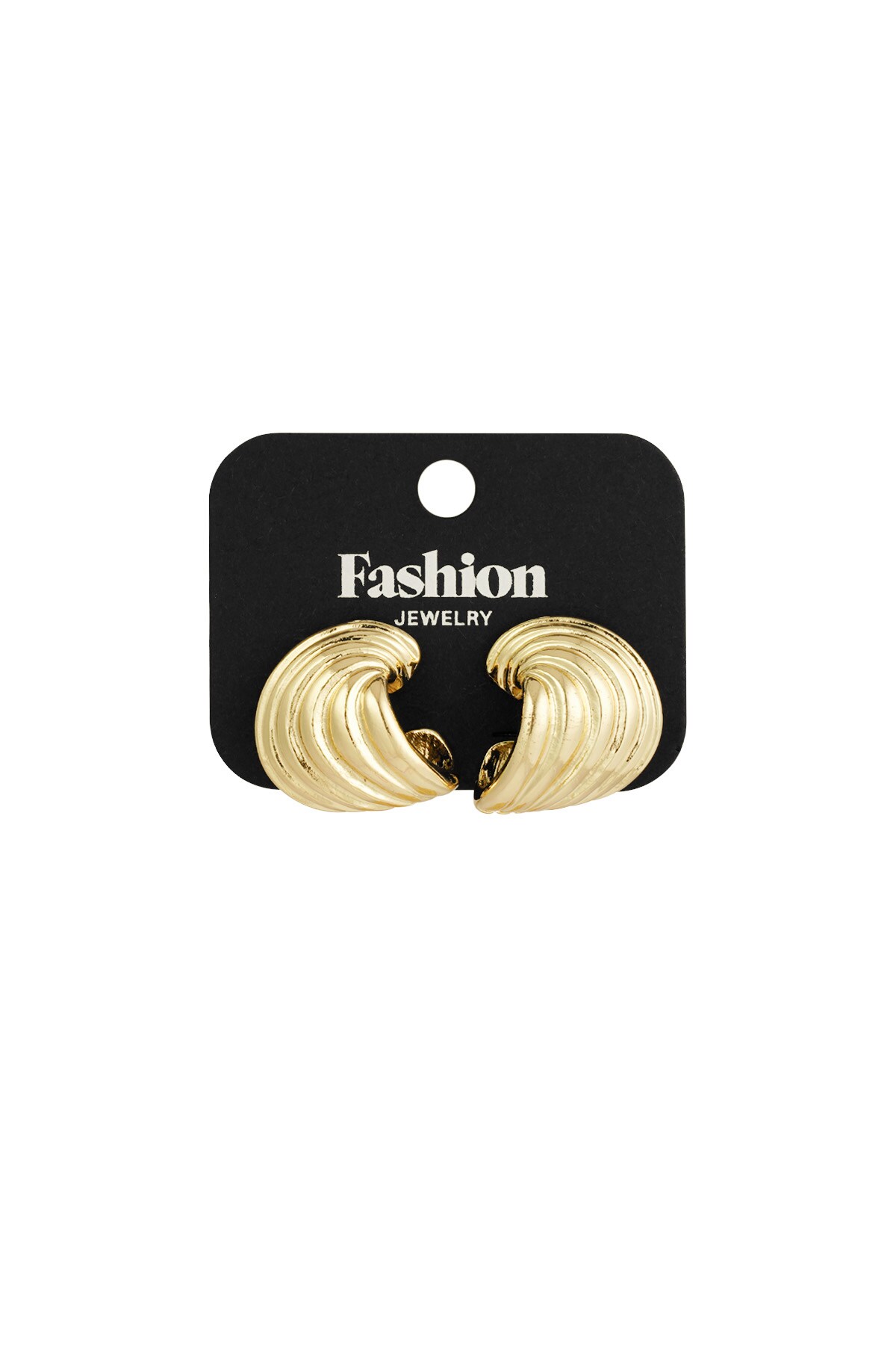 Elegant Waves earrings - Gold color h5 Picture3