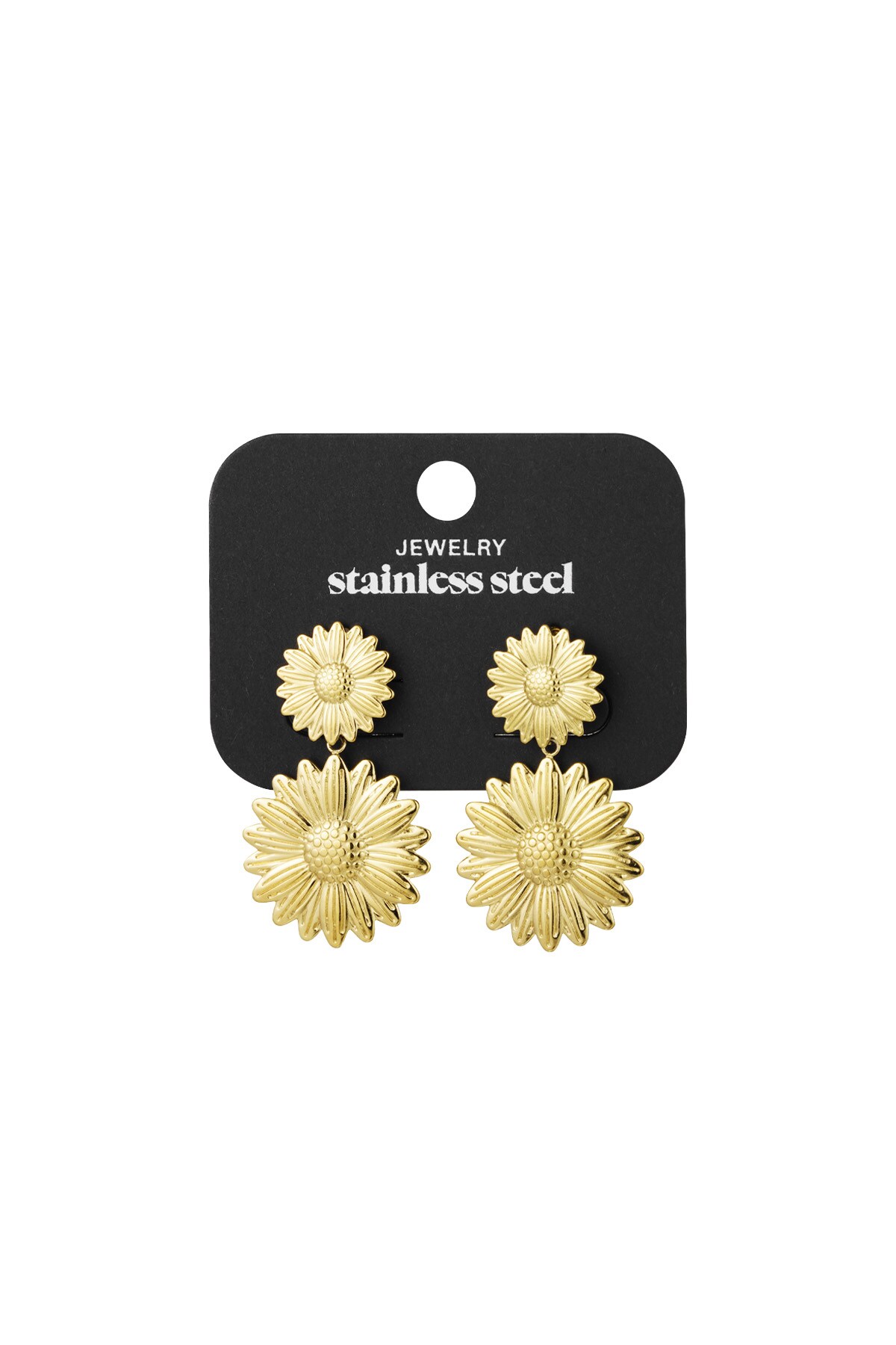 Happy Sunflower earrings - Gold color Picture3