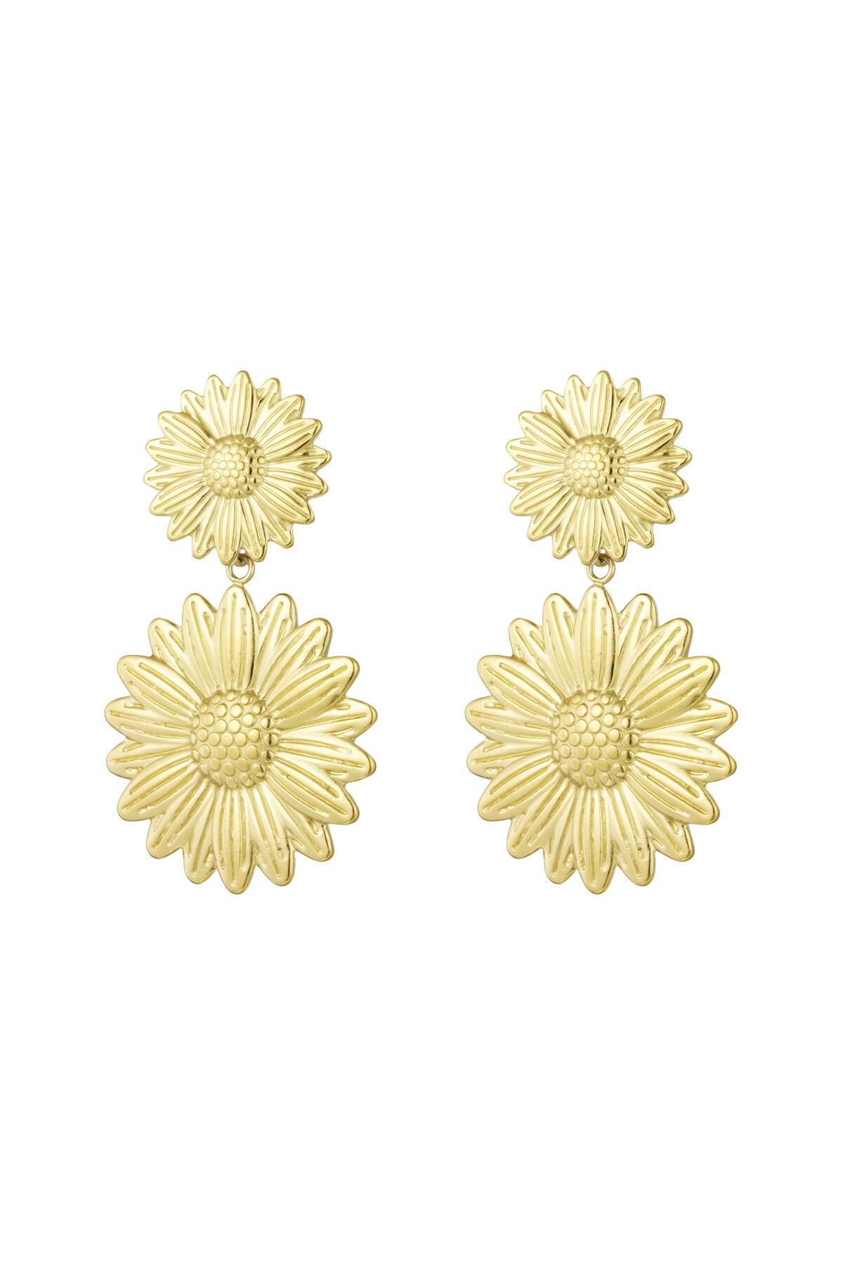 Happy Sunflower earrings - Gold color h5 