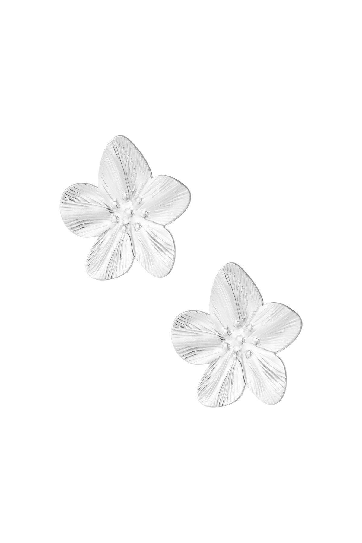 Earrings petal pop - Silver color h5 