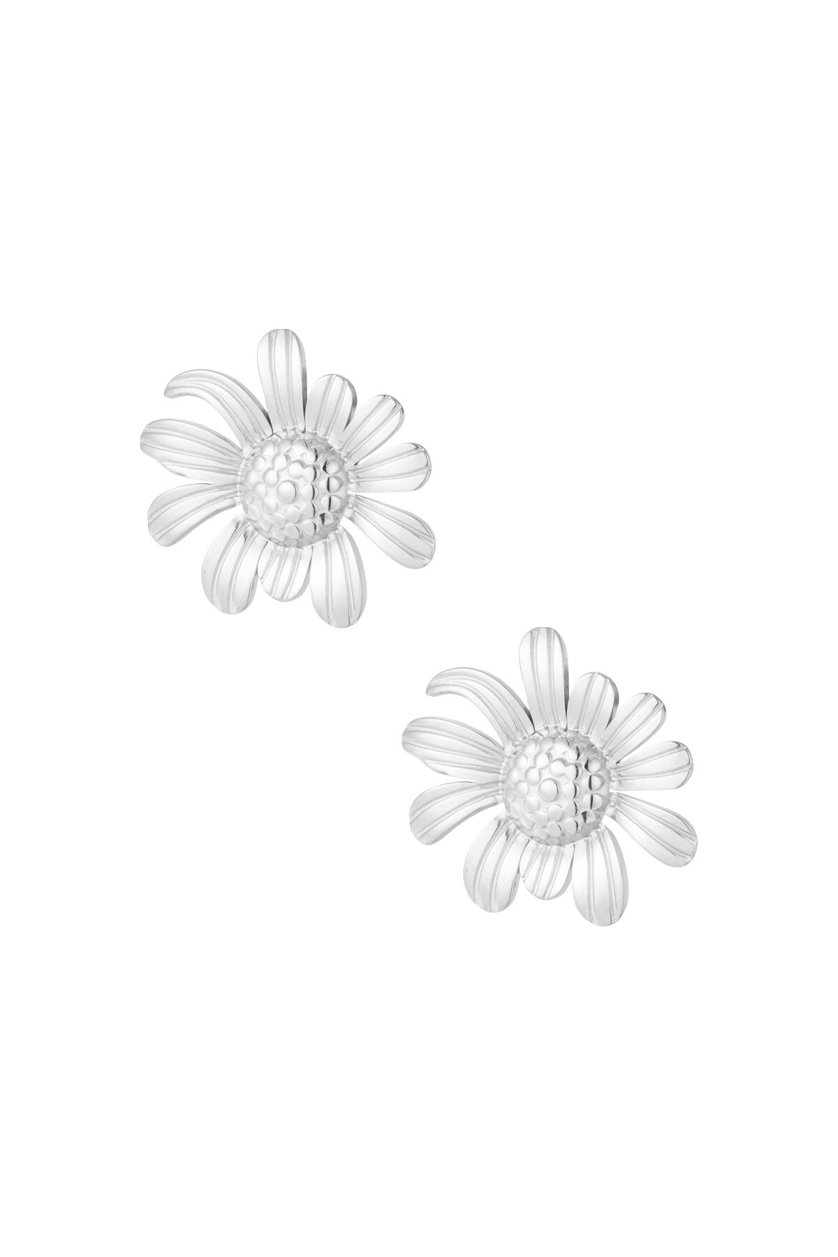 Happy daisy earrings - Silver color h5 